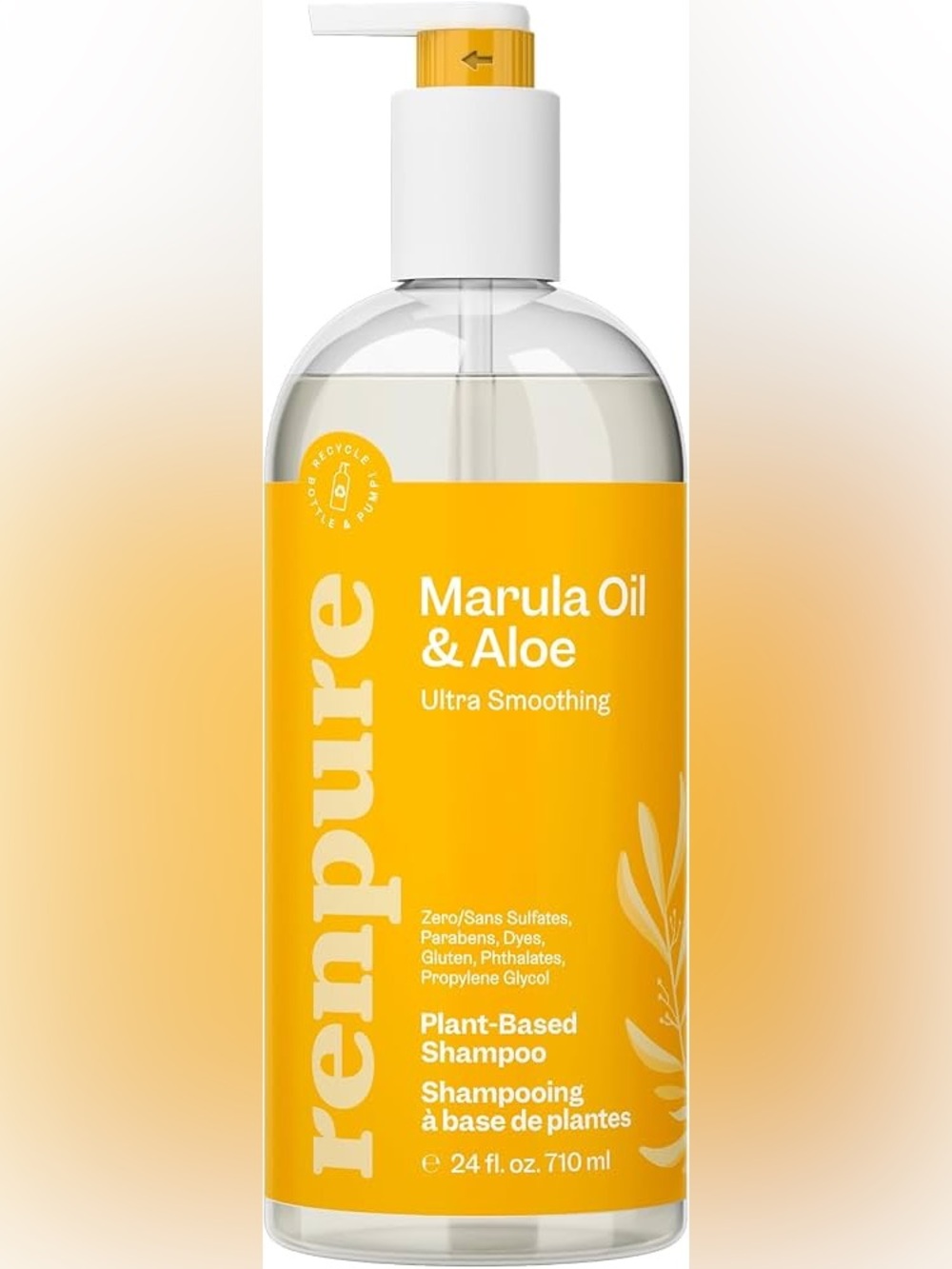 Renpure NEW Shampoo Marula Oil Aloe, 24Fl Oz